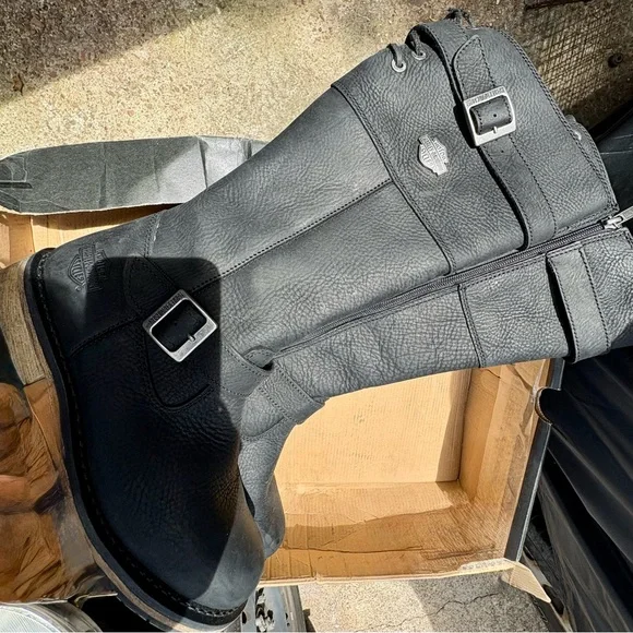 Harley-Davidson Black Leather Boots - Picture 3 of 6